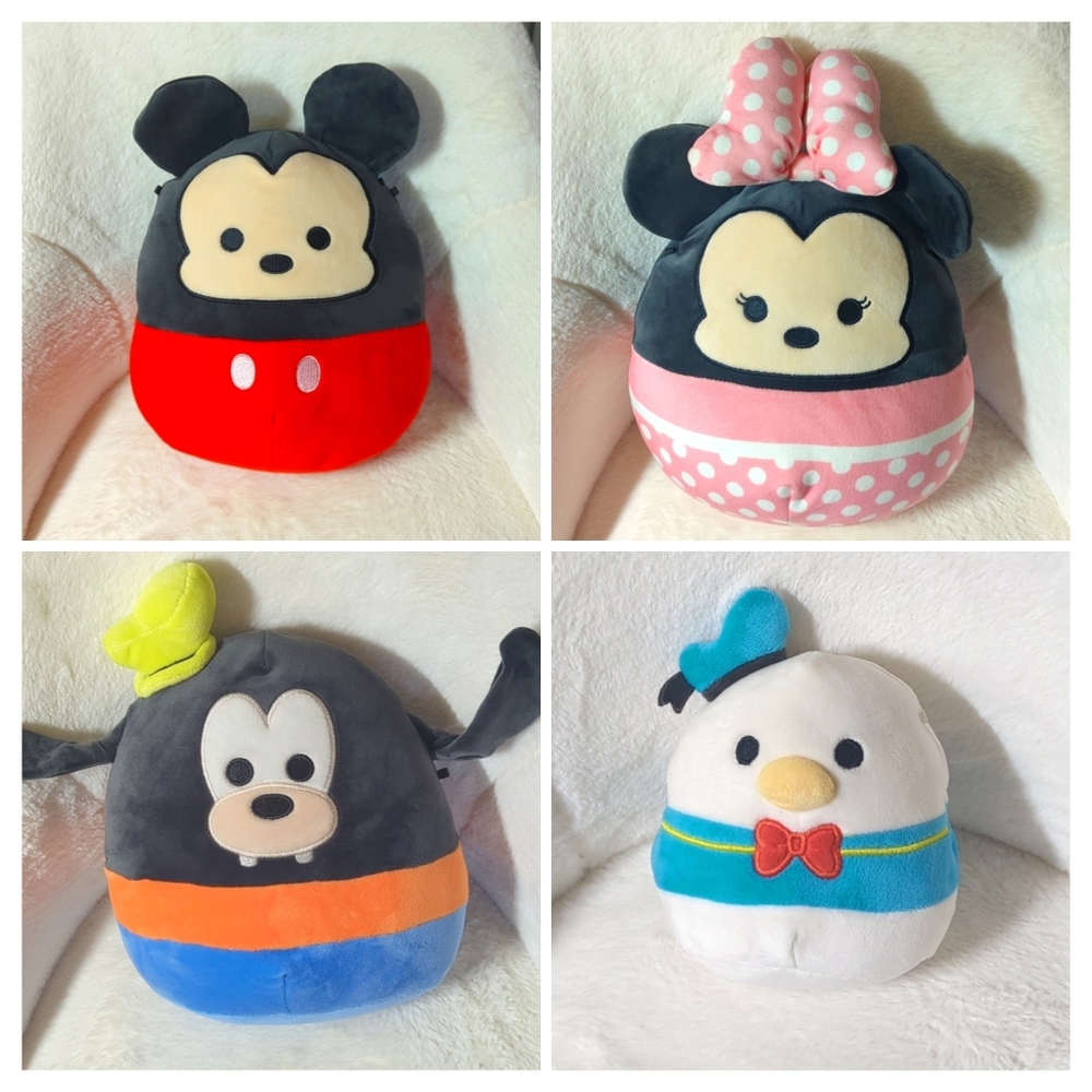 4 Brand New Disney Mickey Mouse Squish mellows